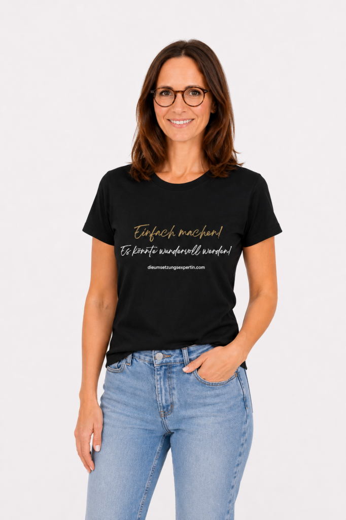 Shirt schwarz filigran einfach machen 